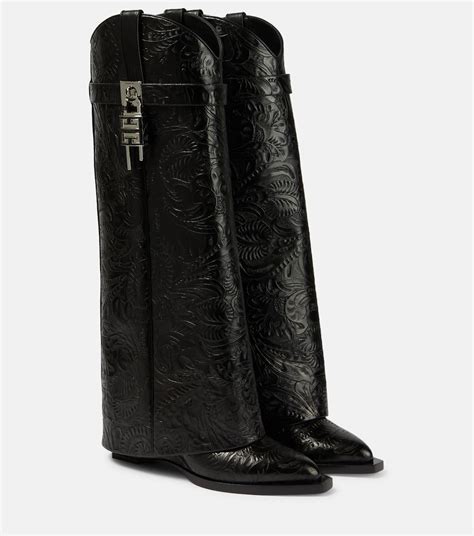 Givenchy Shark Lock Cowboy Boots 